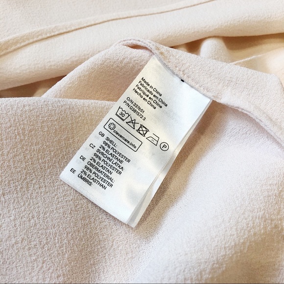 H&M Pale Nude Pink Blouse 10 - Picture 7 of 7